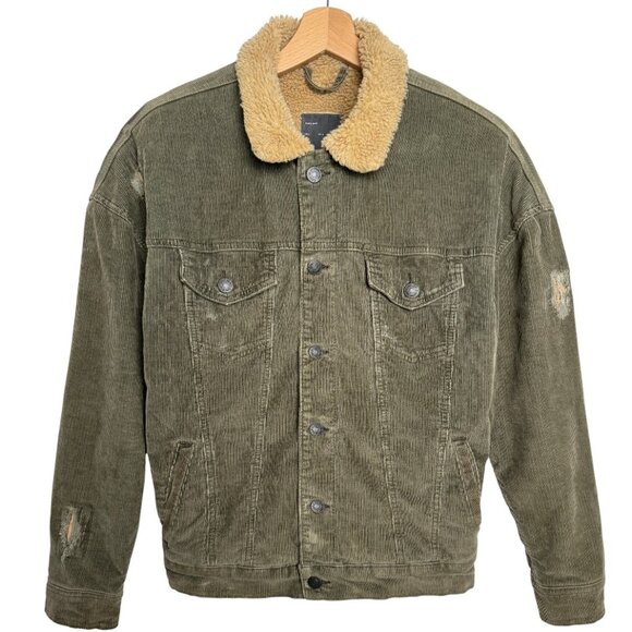 Zara Other - ZARA MAN CORDUROY SHERPA BOMBER CHORE JACKET WARM COMFORT LUX STREETSTYLE MEDIUM